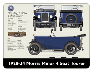 Morris Minor 4 Seat Tourer 1928-34 Mouse Mat